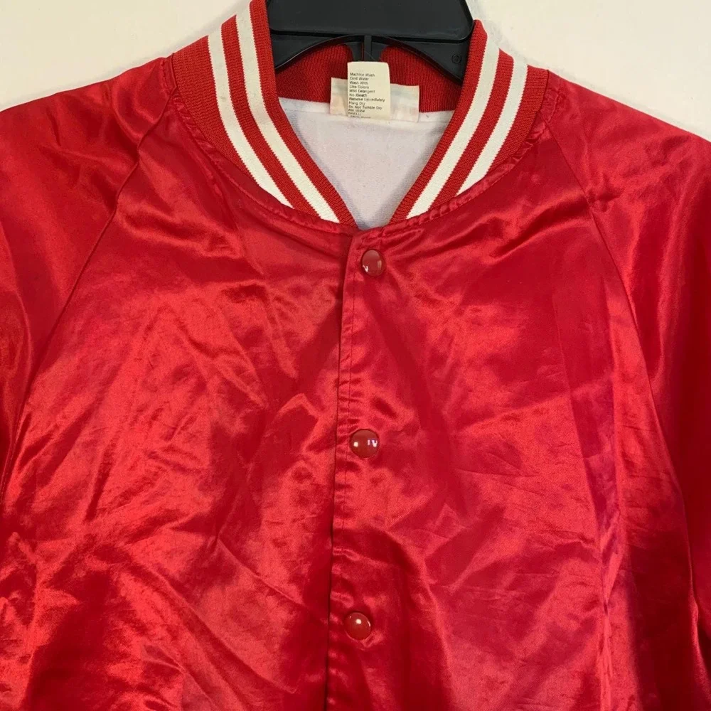 Vintage Hartwell Texas Warrior Soccer‎ Satin Varsity Jacket USA M Town Country